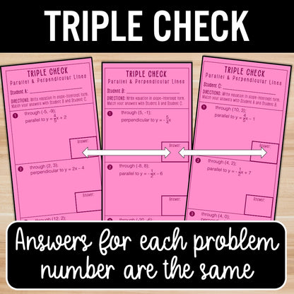 Parallel and Perpendicular Lines Practice | Self-Check Review Activities