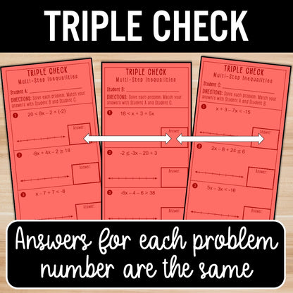 Multi-Step Inequalities | Practice | Self-Check Review Activities