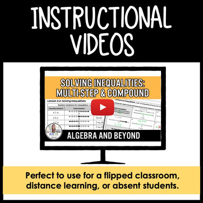 Linear Equations and Representations Unit Bundle | Algebra 2 | Guided Notes | Homework