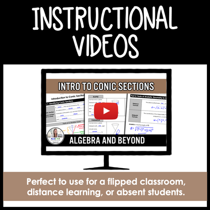 Conic Sections Unit Bundle | Algebra 2 | Notes | Homework | Assessments