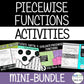 Piecewise Functions Activities Mini-Bundle | Review Worksheet Activities
