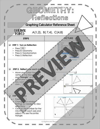 Geometry Transformations: Reflect, Translate, and Dilate | TI-Nspire Calculator