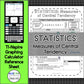 Statistics | Measures of Central Tendency | TI-Nspire Calculator Reference Sheet