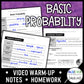 Basic Probability Lesson | Warm-Up | Guided Notes | Homework
