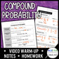 Compound Probability Lesson | Warm-Up | Guided Notes | Homework
