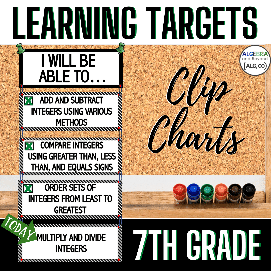 7th Grade Learning Targets | Objectives | Clip Charts