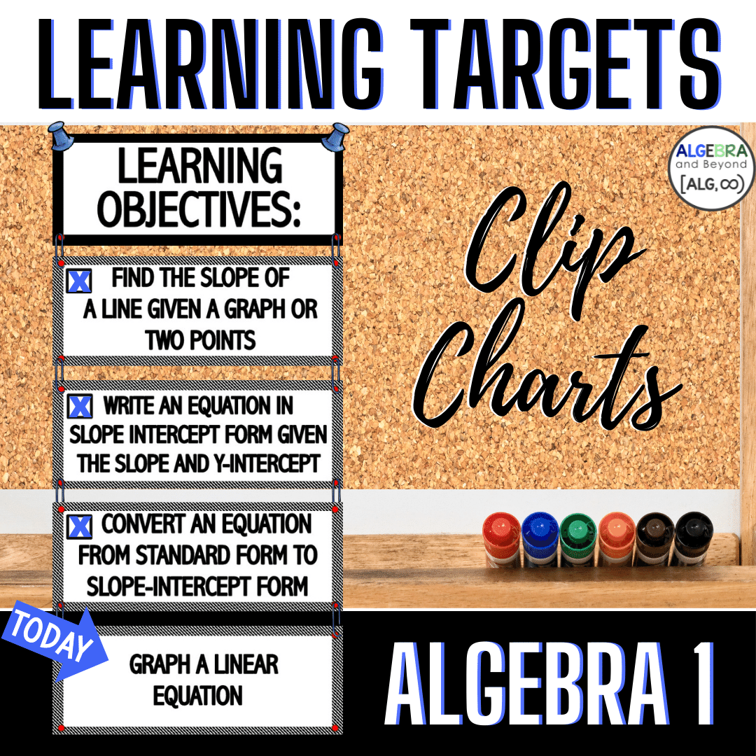 Algebra 1 Learning Targets | Objectives | Clip Charts – Algebra and Beyond