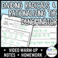 Divide Radicals & Rationalize Denominator Lesson | Warm-Up | Notes | Homework