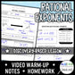 Rational Exponents Lesson | Warm-Up | Guided Notes | Homework