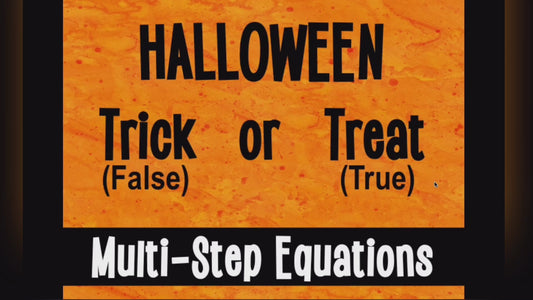 Multi-Step Equations | Halloween Digital Activity