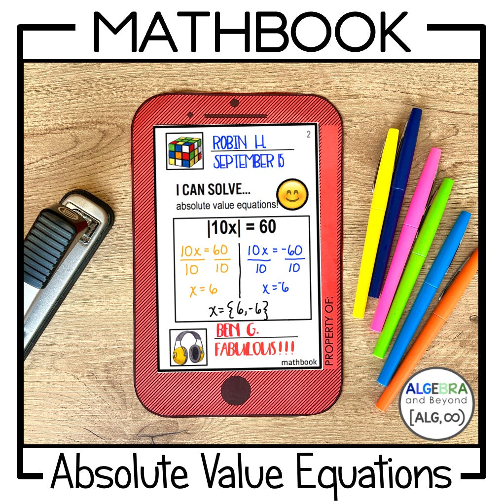 Absolute Value Equations Activity - Mathbook
