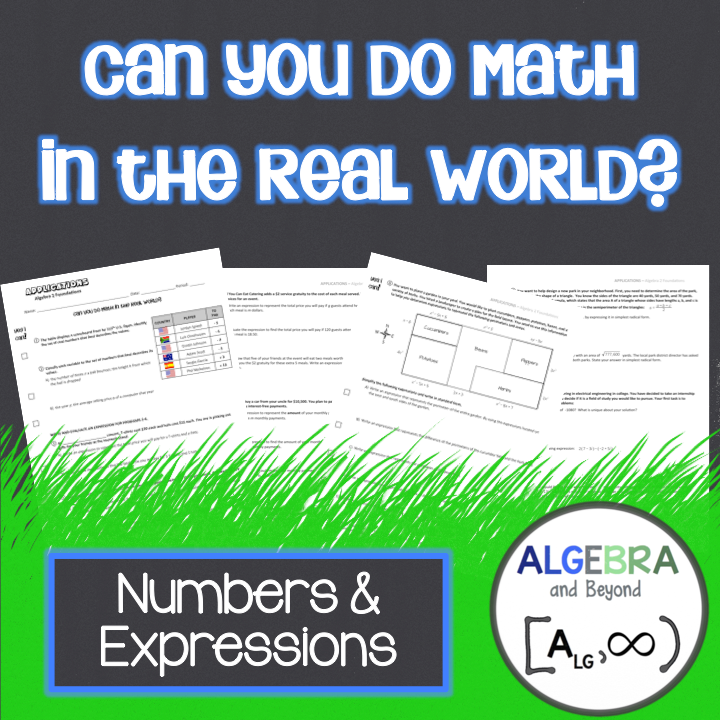 Numbers and Expressions - Real World Applications