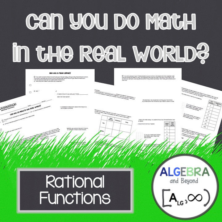 Rational Functions - Real World Applications