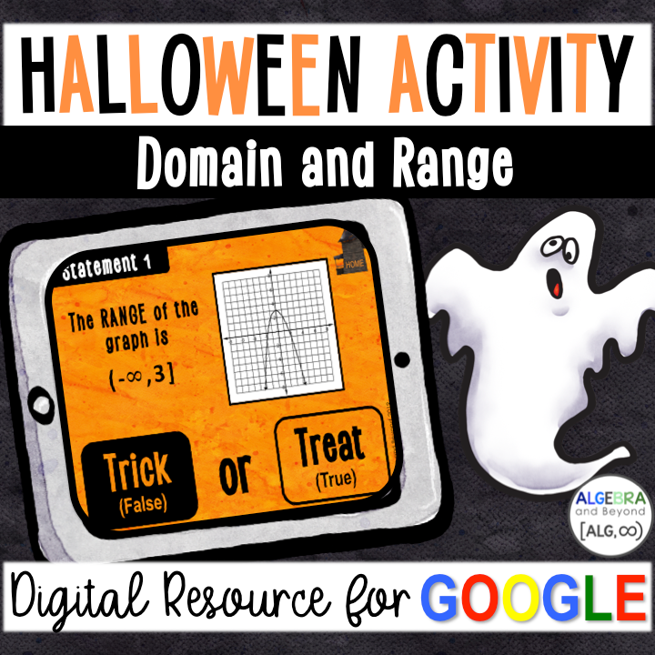 Domain and Range | Halloween Digital Activity