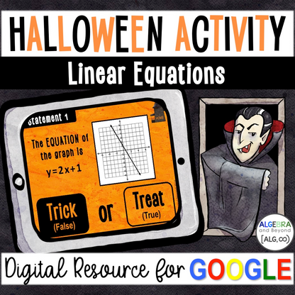 Linear Equations Digital Activity | Halloween