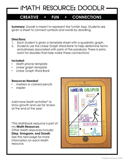 Linear Graphs Graphic Organizer - Doodlr