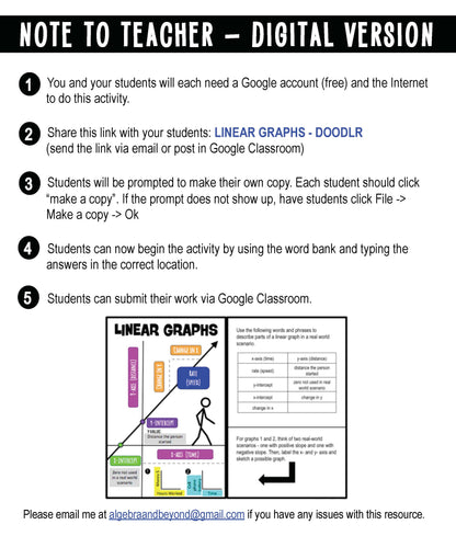Linear Graphs Graphic Organizer - Doodlr