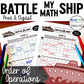 Order of Operations Activity | Battle My Math Ship Game | Print and Digital
