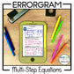 Multi-Step Equations Activity | Errorgram