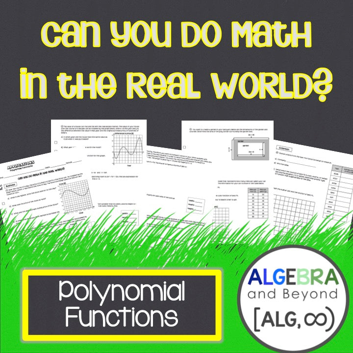 Polynomial Functions - Real World Applications – Algebra and Beyond