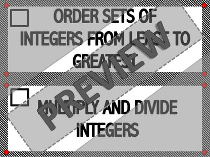 7th Grade Learning Targets | Objectives | Clip Charts