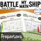 Proportions Activity | Battle My Math Ship Game | Print and Digital