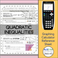Quadratic Inequalities | TI-84 Graphing Calculator Reference Sheet and Practice