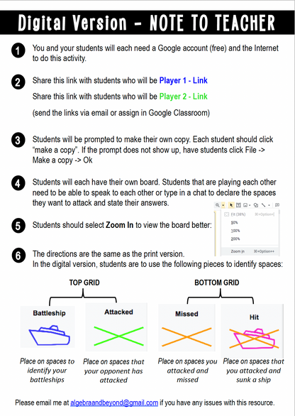 Solve Quadratic Equations | Square Roots | Battle My Math Ship | Print & Digital