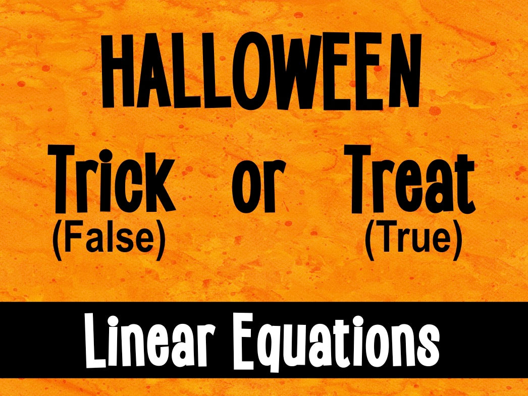 Linear Equations Digital Activity | Halloween