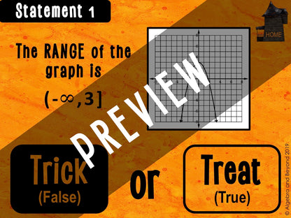 Domain and Range | Halloween Digital Activity