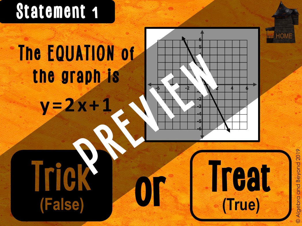 Linear Equations Digital Activity | Halloween