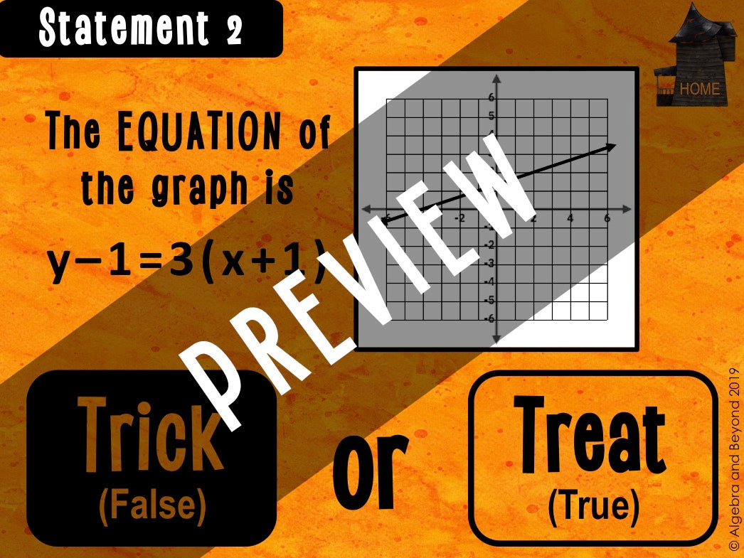 Linear Equations Digital Activity | Halloween