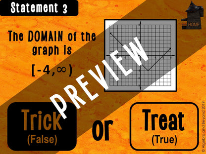 Domain and Range | Halloween Digital Activity