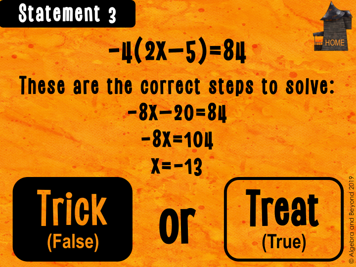 Multi-Step Equations | Halloween Digital Activity