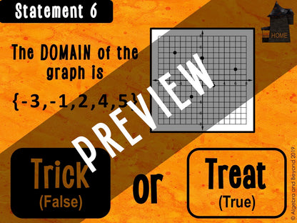 Domain and Range | Halloween Digital Activity