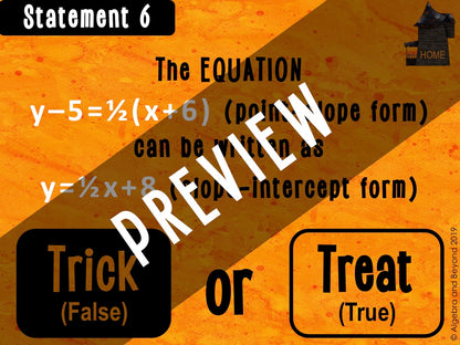 Linear Equations Digital Activity | Halloween
