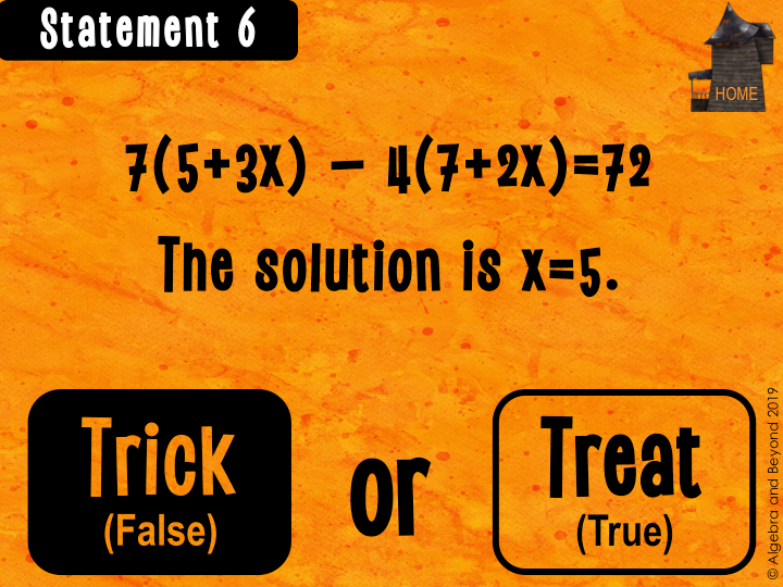 Multi-Step Equations | Halloween Digital Activity