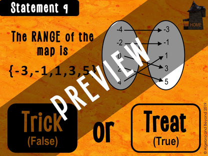 Domain and Range | Halloween Digital Activity