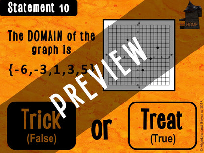 Domain and Range | Halloween Digital Activity