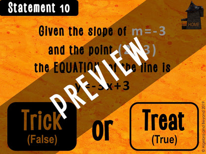 Linear Equations Digital Activity | Halloween