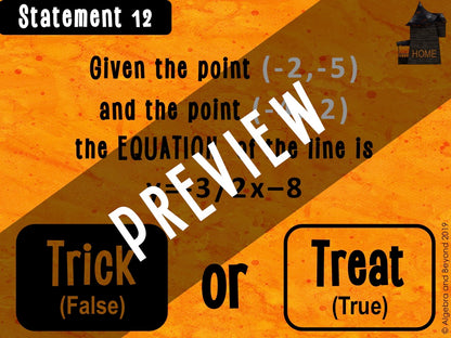 Linear Equations Digital Activity | Halloween
