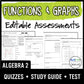 Functions and Graphs Assessments | Quizzes | Study Guide | Test