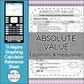 Absolute Value Equations and Inequalities | TI-Nspire Calculator Reference Sheet