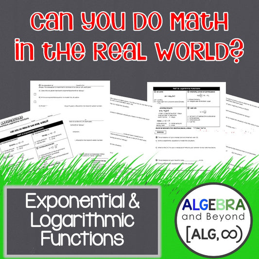 Exponential and Logarithmic Functions - Real World Applications