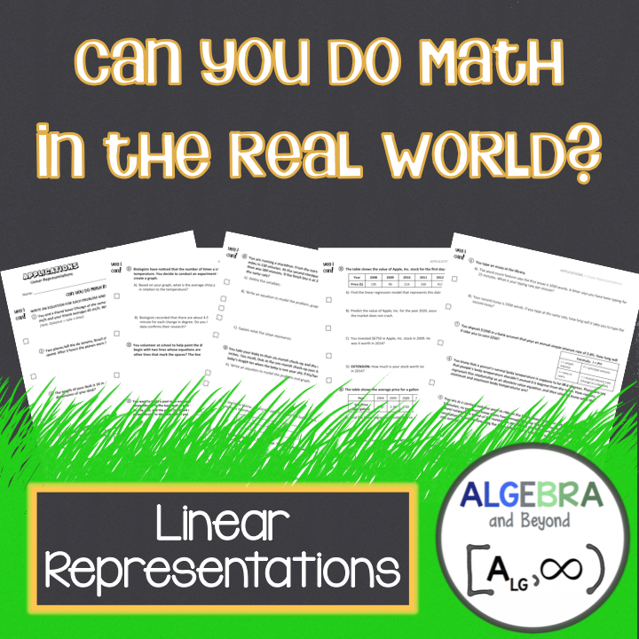 Linear Representations | Real World Applications