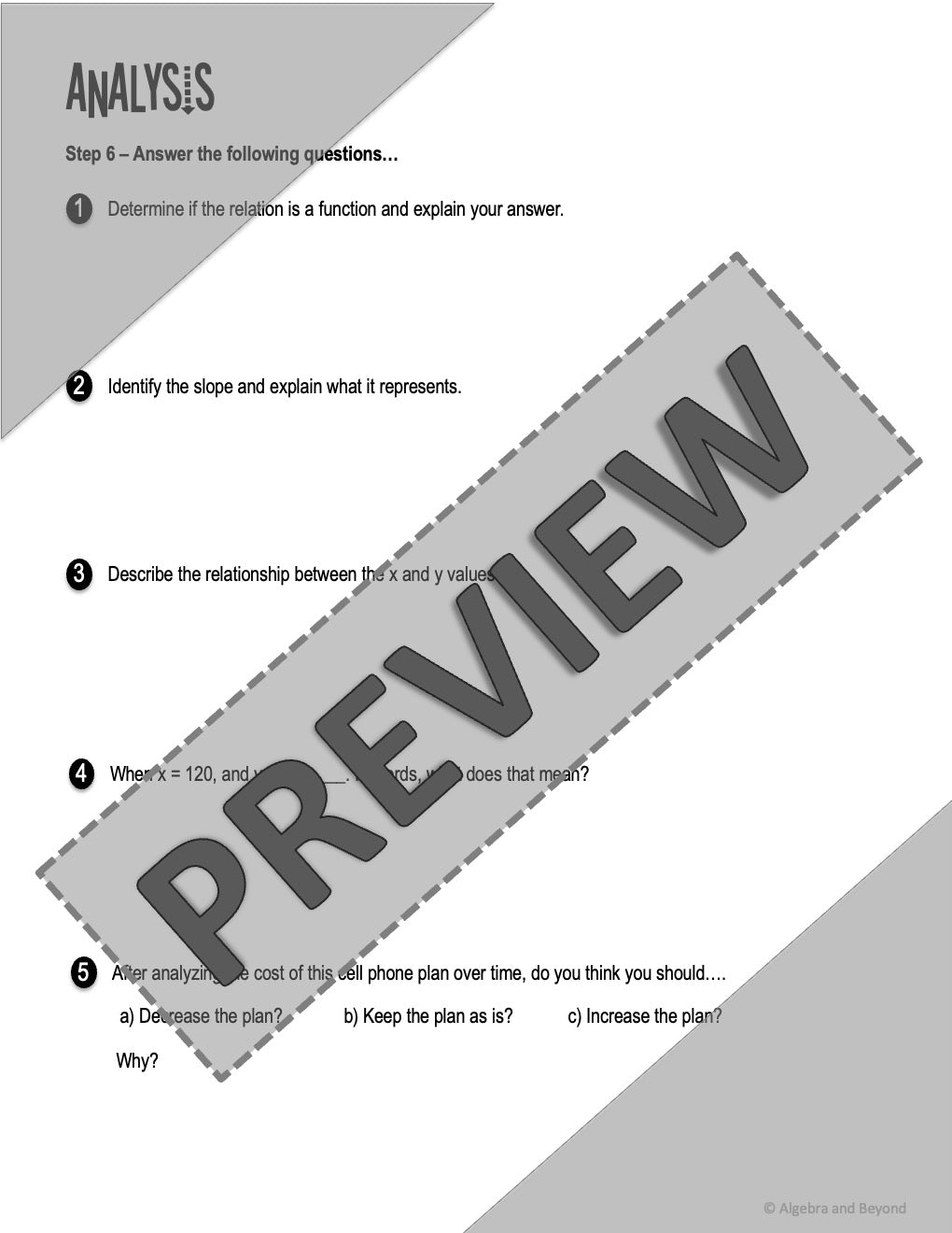 Real World Linear Equations | Project Based Learning | Print and Digital