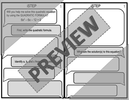 Solve Quadratic Equations using the Quadratic Formula | Activity | iStep