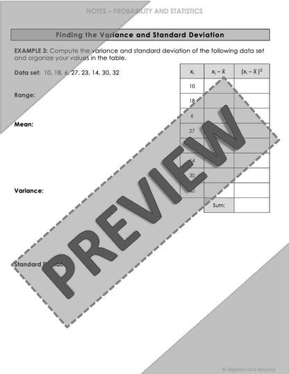 Measures of Center and Variation Lesson | Warm-Up | Notes | Homework