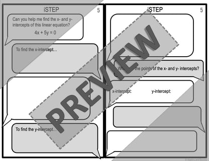 Find x and y Intercepts of Linear Equations Activity | iStep