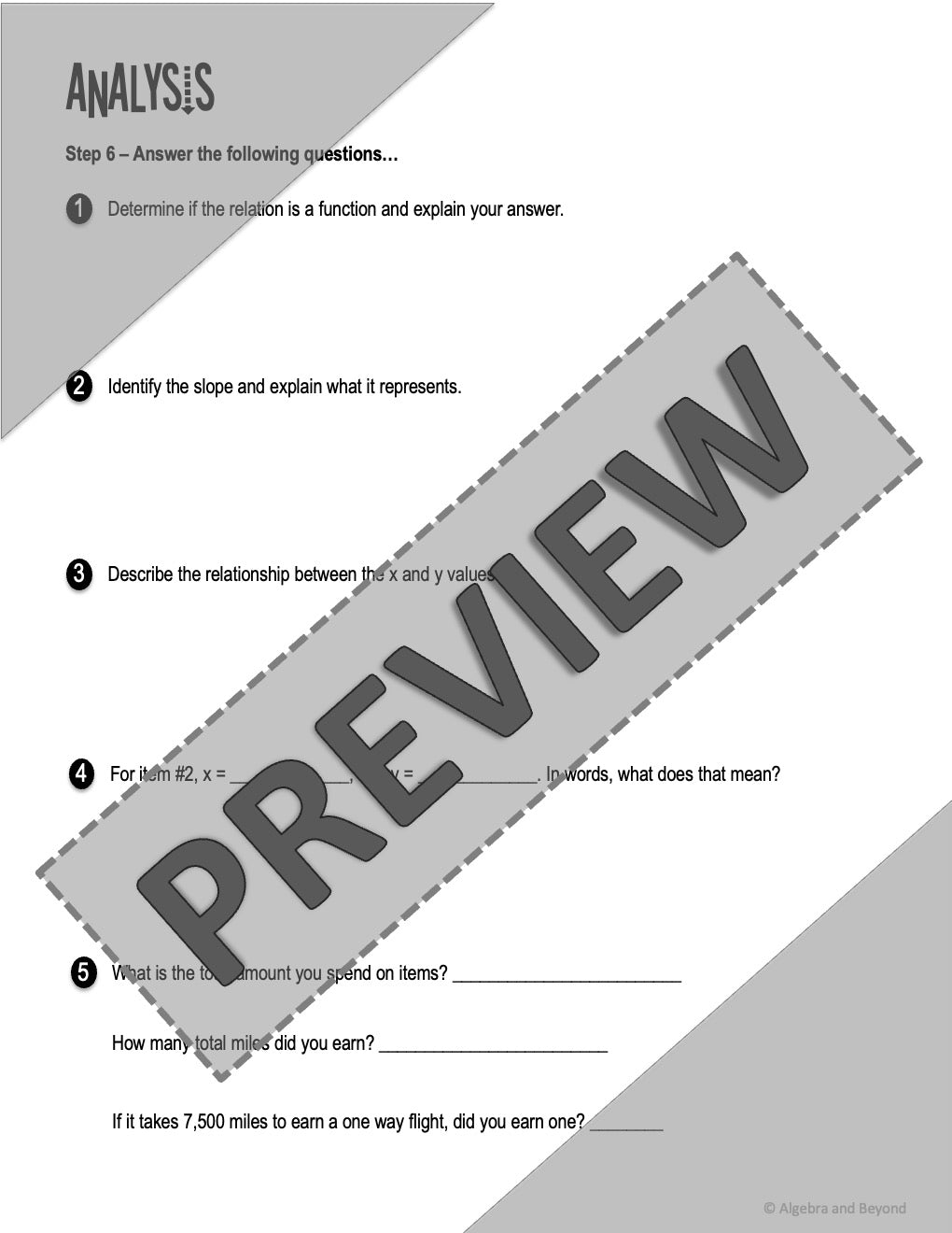 Real World Linear Equations | Project Based Learning | Print and Digital